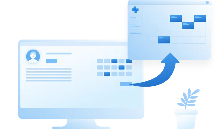 Agenda do Afya iClinic atualizada em tempo real com os agendamentos online — dados fictícios para demonstração